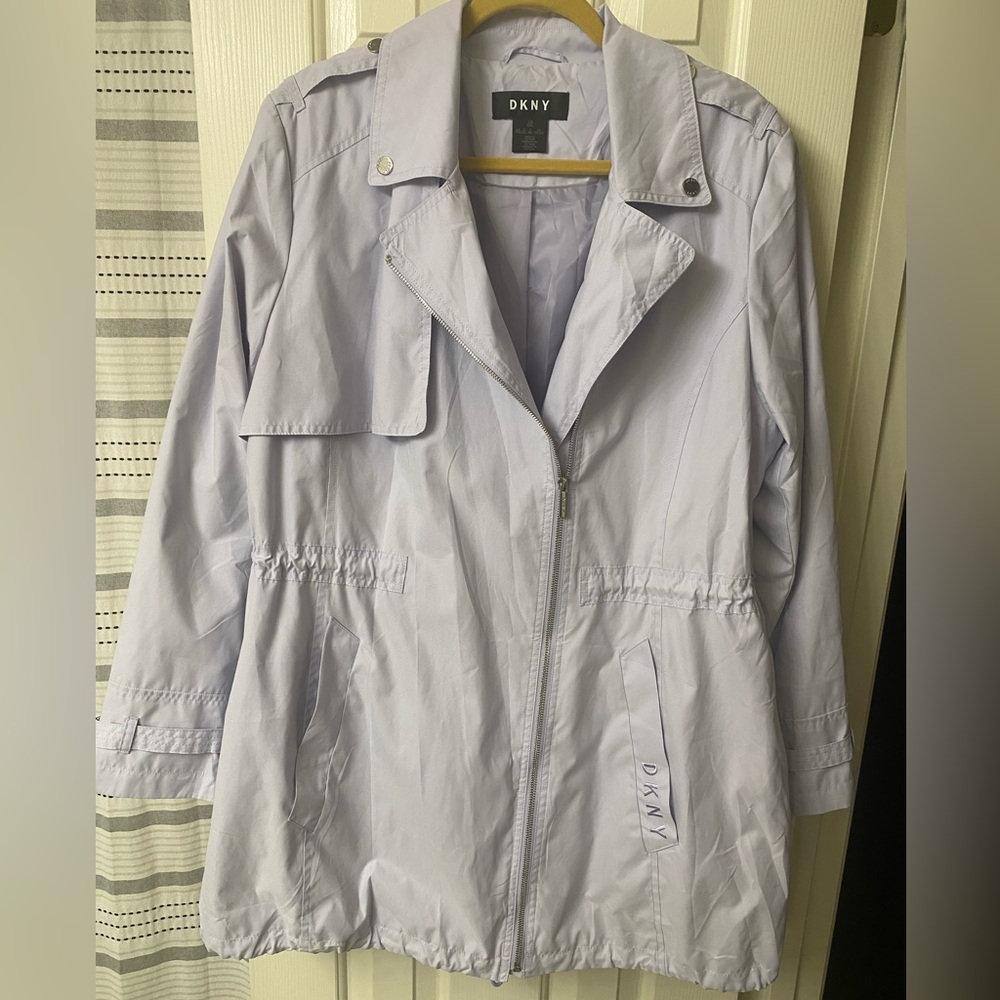DKNY Women's Light Purple Jacket Size XXL